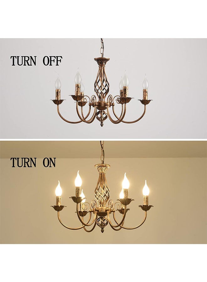 أجريون ثريا بأسلوب ريفي تقليدي، شمعدان حديد مطروق عتيق برونزي قابل لضبط الارتفاع، لمبة سقف 6 أضواء لمبة علوية مزرعة لغرفة المعيشة المطبخ غرفة الطعام، قاعدة E14 (لا تحتوي على لمبات).ثريا بأسلوب ريفي تقليدي، شمعدان حديد مطروق عتيق برونزي قابل لضبط الارتفاع، لمبة سقف 6 أضواء لمبة علوية مزرعة لغرفة المعيشة المطبخ غرفة الطعام، قاعدة E14 (لا تحتوي على لمبات). - Image 5